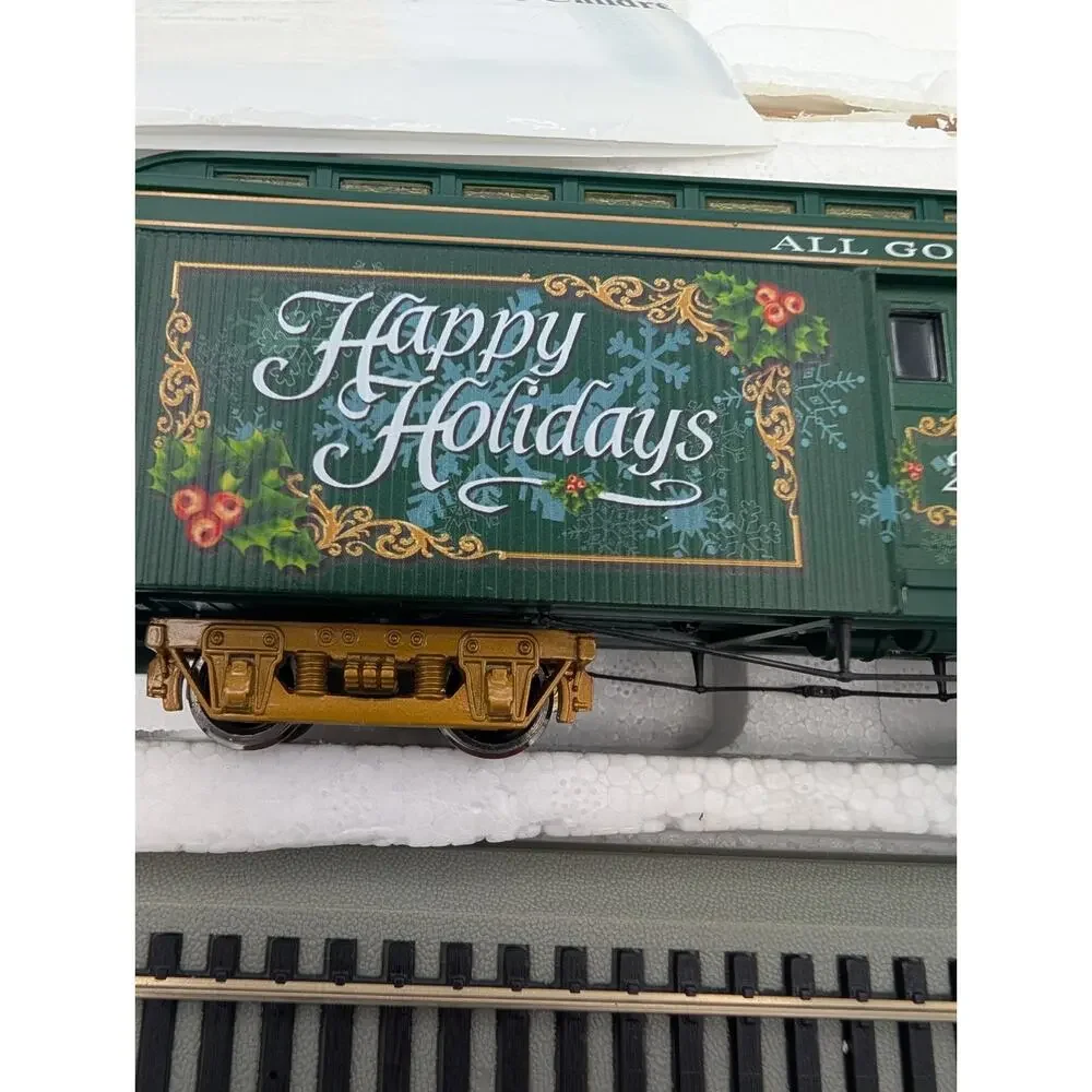 Hawthorne Village 2014 Happy Holidays-All Good Wishes Baggage Car Personalized
